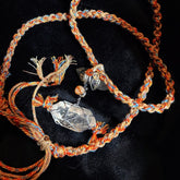 braided clear quartz necklace