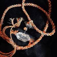braided clear quartz necklace