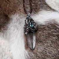 Himalayasol White Crystal Primitive Stone Necklace