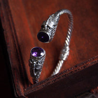 Purple River Valley Crystal Silver Bracelet