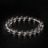 White Crystal Bead Bracelet for Balanced Energy Transparent Version