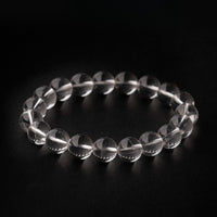 White Crystal Bead Bracelet for Balanced Energy Transparent Version