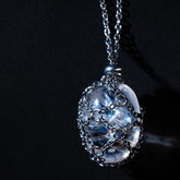 White Crystal Pendant Necklace for Energy