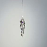 Wire Wrapped Clear Quartz Pendant for Clarity and Focus 5.4cm