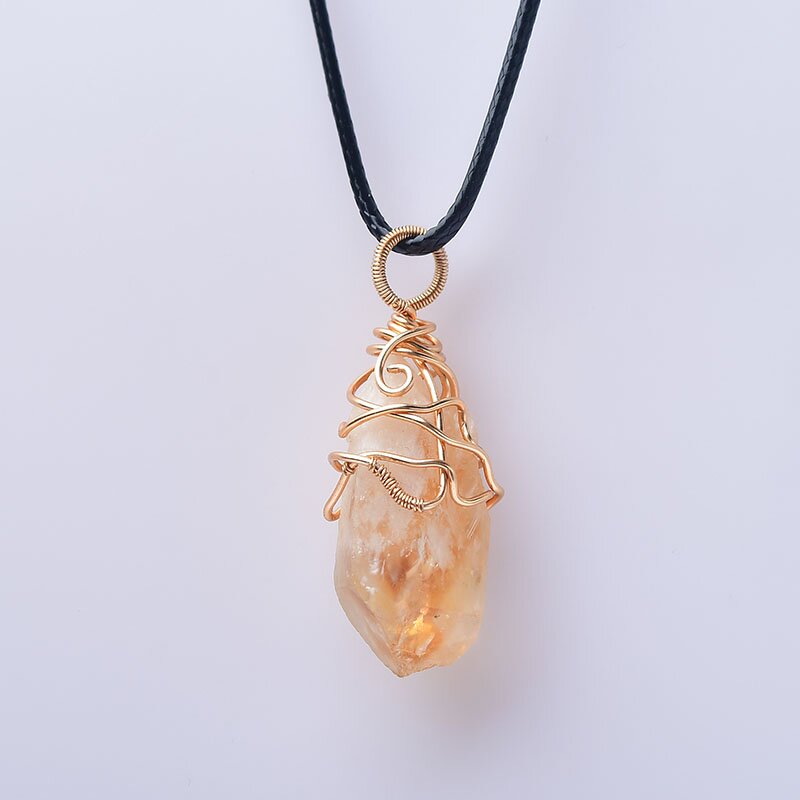 Citrine pendant with white back ground