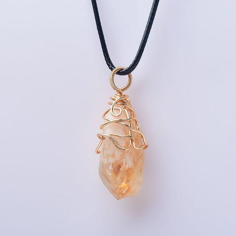 Citrine pendant with white back ground