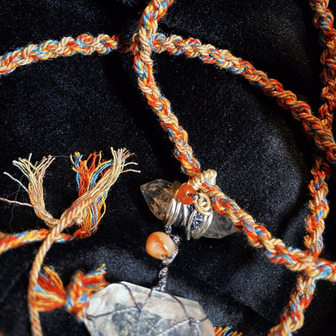Close-up of braided rope