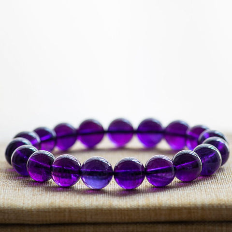 Handcrafted Amethyst Crystal Bracelet for Calm Focus
