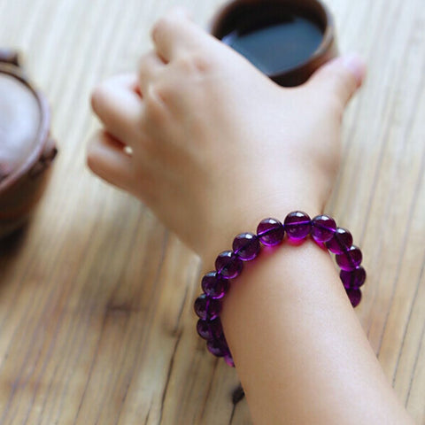 Handcrafted Amethyst Crystal Bracelet for Calm Focus