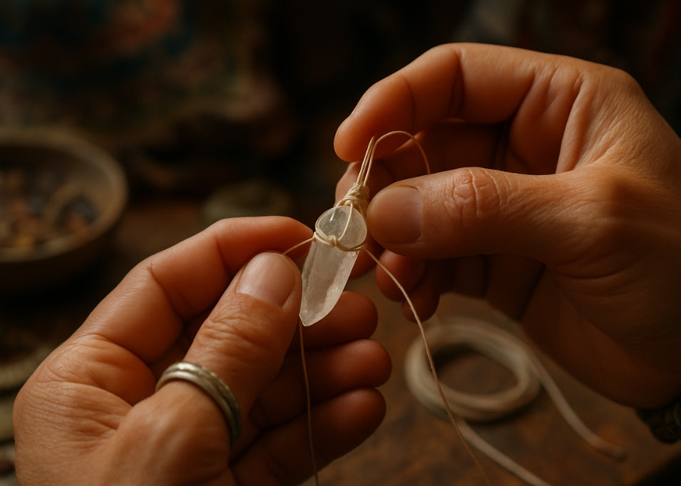 Handmade crystal weaving