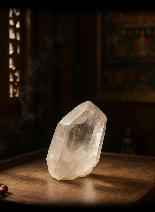 Himalayan crystals in a Tibetan temple