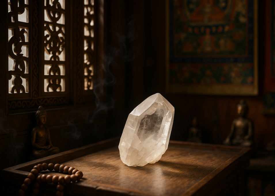 Himalayan crystals in a Tibetan temple