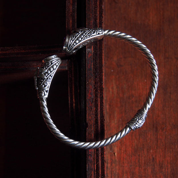 Purple River Valley Crystal Silver Bracelet