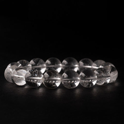 White Crystal Bead Bracelet for Balanced Energy Rainbow Version