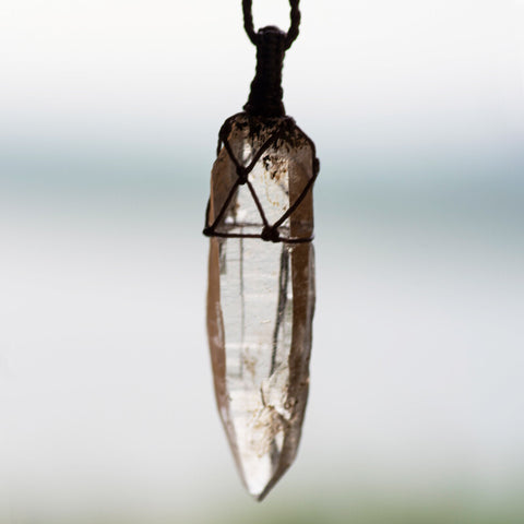 Himalayan clear crystal pendant